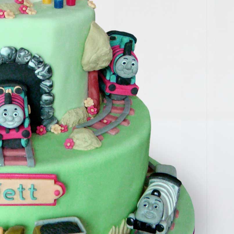 Thomas the Tank Engine inspired novelty boys birthday cake